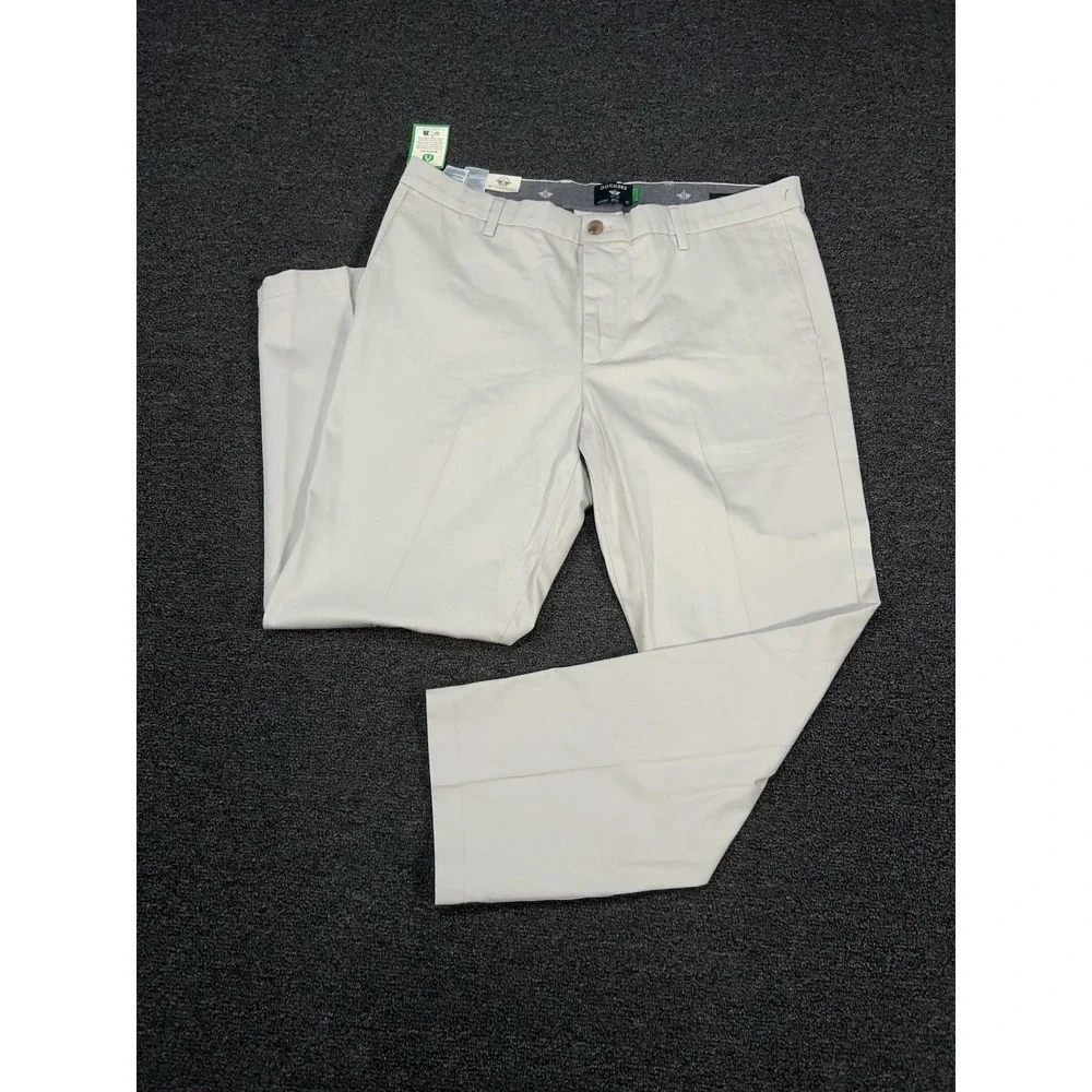 New Dockers‎ Pants Men's 36x29 (Fits 38x29) Signature Iron Free Khaki Slim Fit